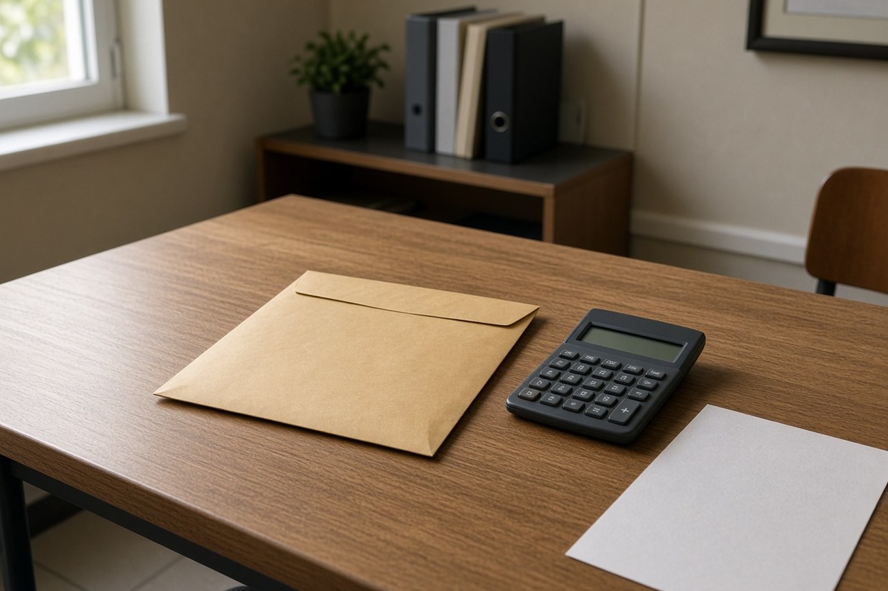 Desk fee envelope
